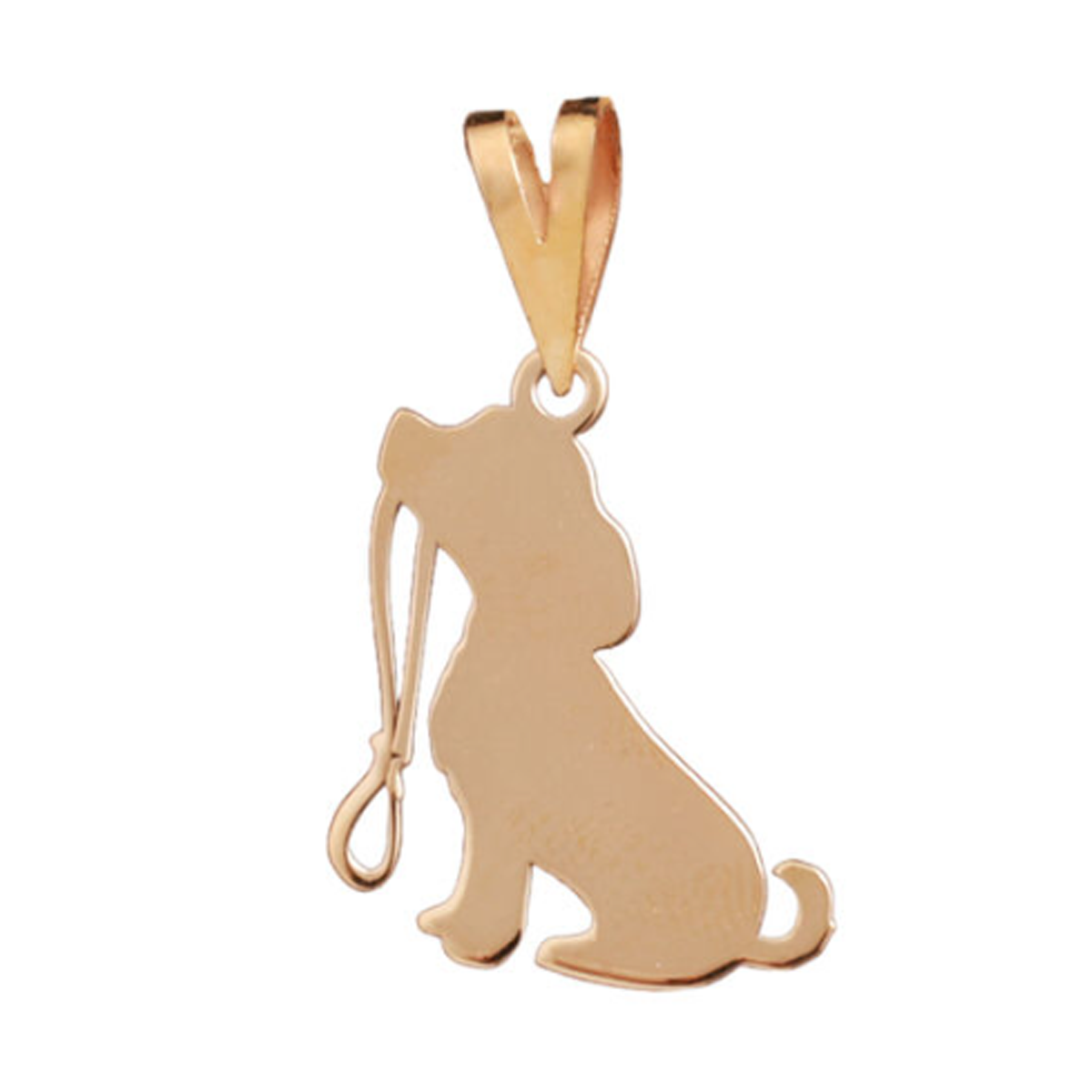 پلاک طلا زنانه طرح سگ گوگولی قو طلایی کد P025344