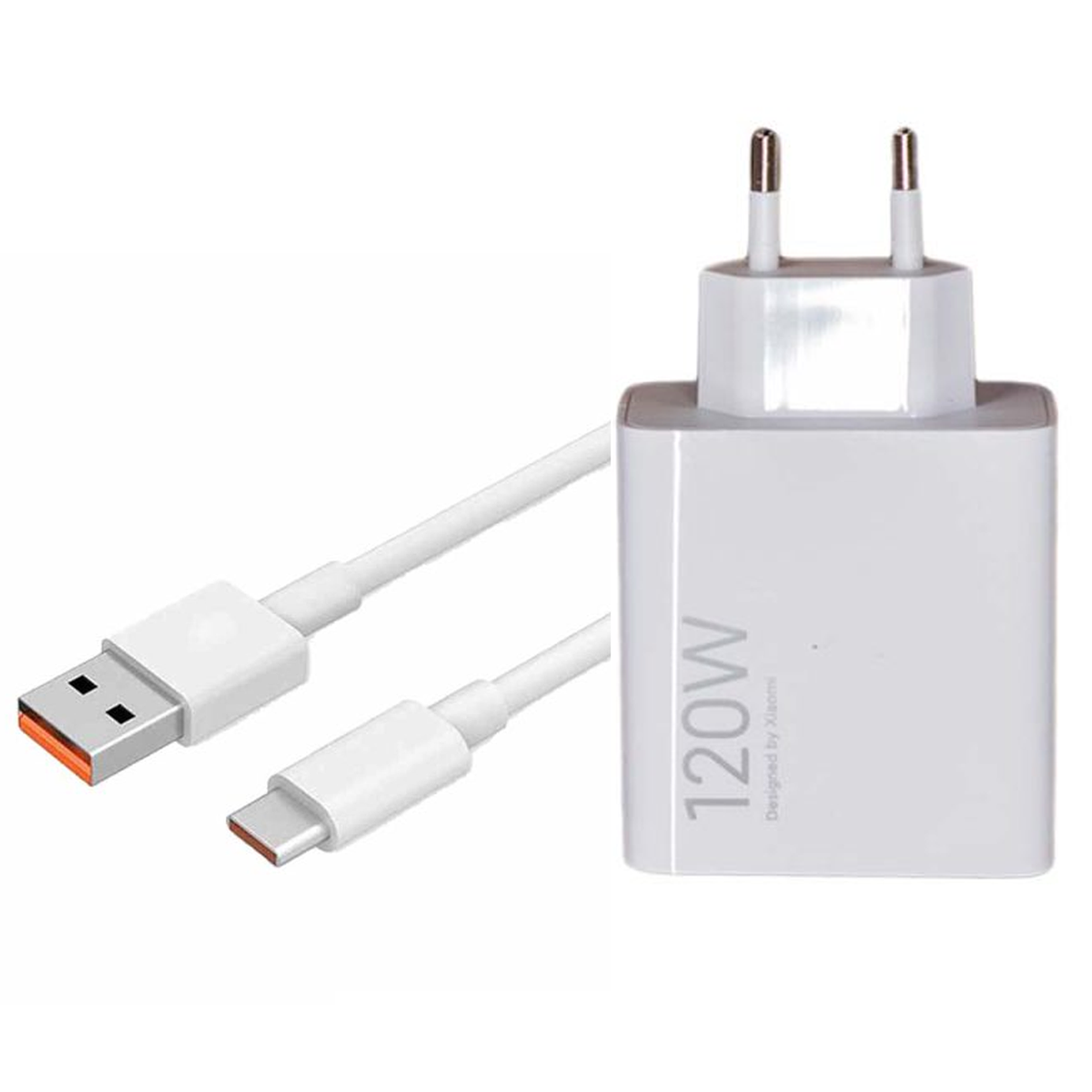 شارژر دیواری شیائومی مدل 120 وات دو پین به همراه کابل تایپ سی-small-image