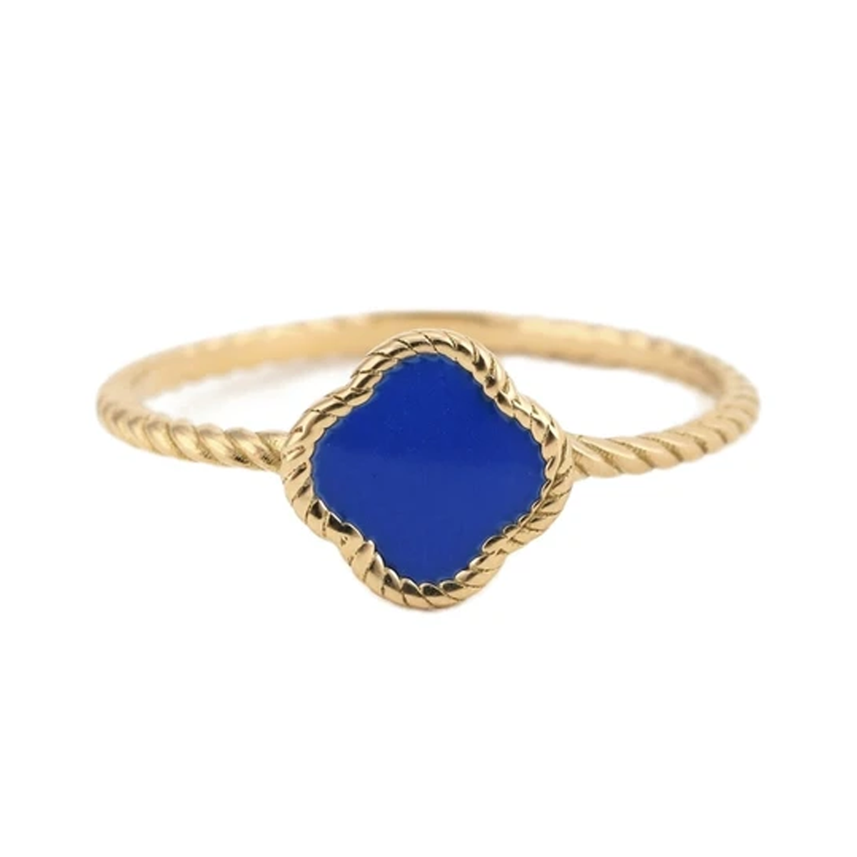 انگشتر طلا 18 عیار زنانه بان گالری مدل ونکلیف طنابی سایز 53