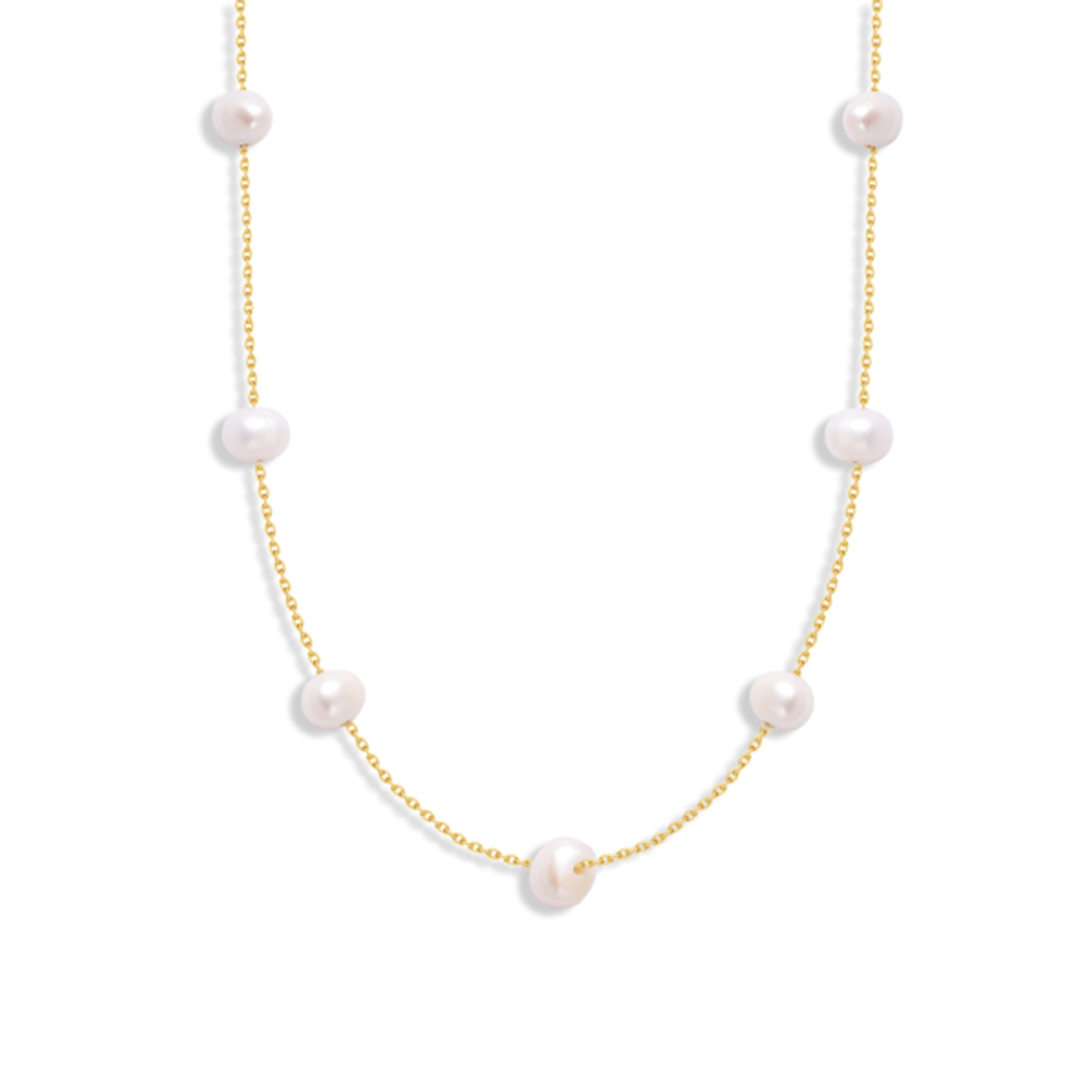 گردنبند طلا زنانه مدل مروارید ظریف