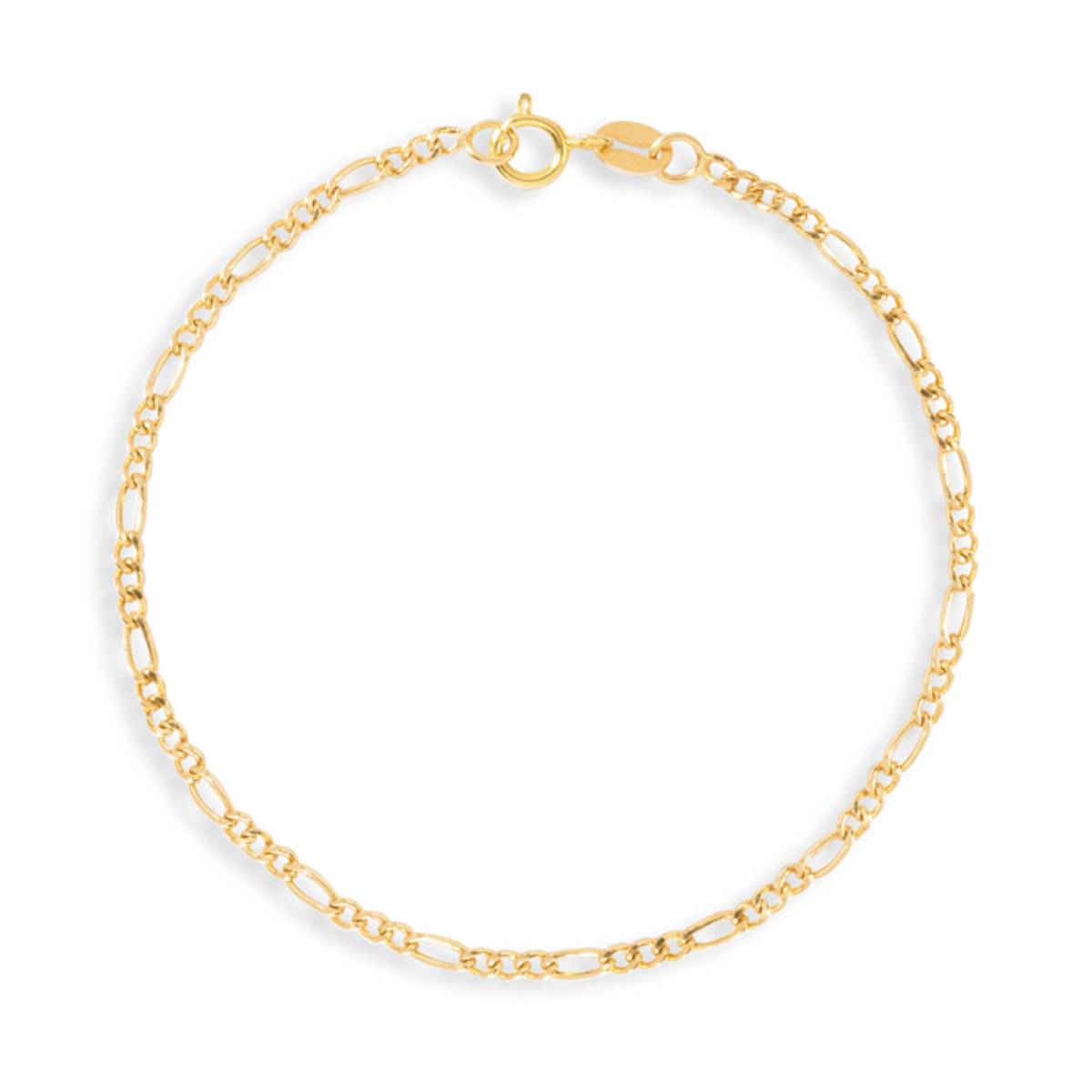 دستبند طلا زنانه طرح فیگارو ظریف کد wb3688