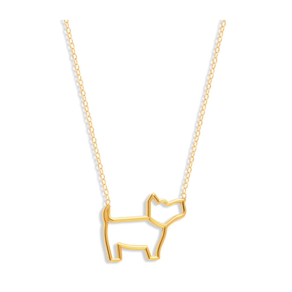 گردنبند طلا زنانه مدل سگ کد WA1106