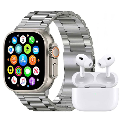 ساعت هوشمند ورنا مدل W49 ultra with 7 band به همراه هندزفری بیسیم ایرپادپرو