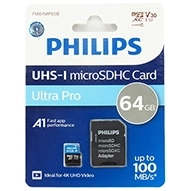 کارت حافظه MicroSDHC فیلیپس مدل Ultra Pro کلاس 10 سرعت 100MBps ظرفیت 64 گیگابایت به همراه آداپتور -small-image