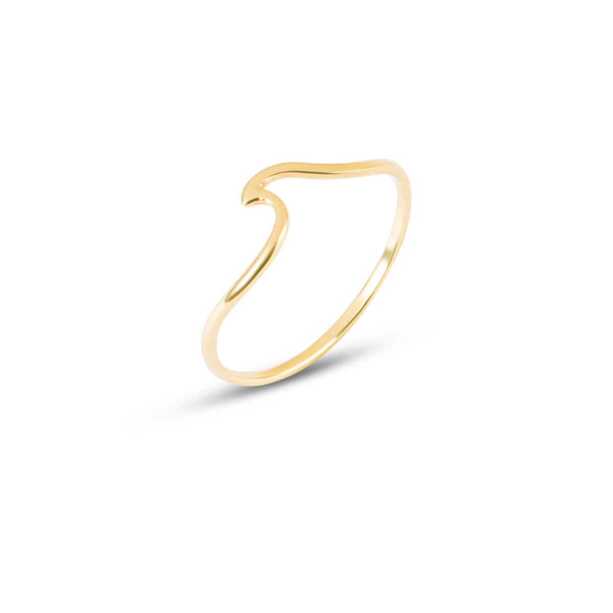 انگشتر طلا 18 عیار زنانه مدل موج خروشان سایز 53 کد wr2299