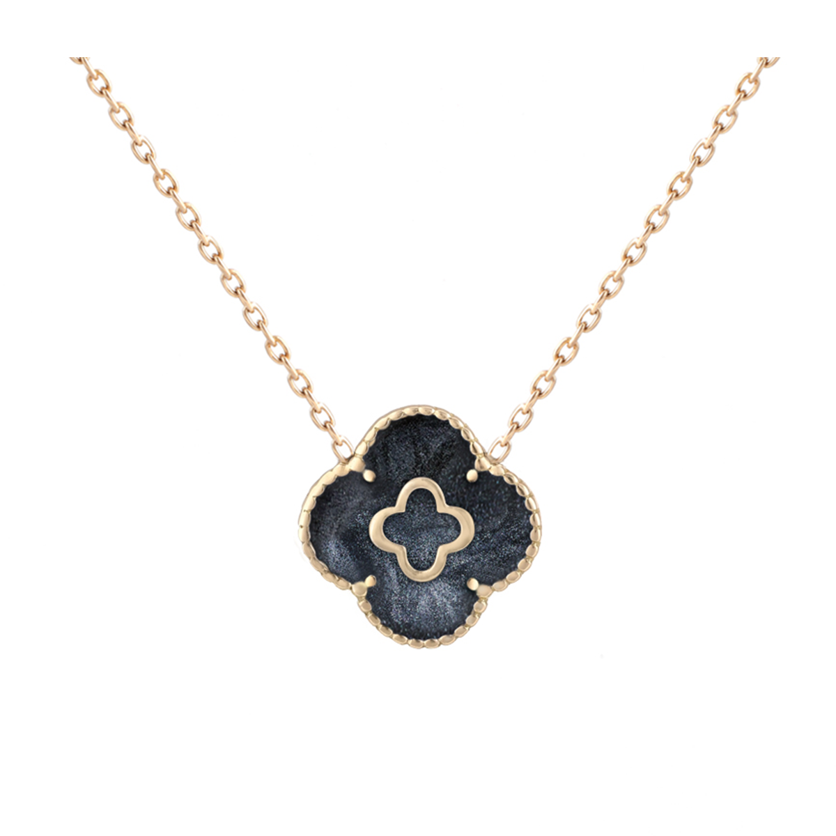 گردنبند طلا زنانه بان گالری مدل ونکلیف گوارسه دوبل مشکی گردنبند طلا زنانه بان گالری مدل ونکلیف گوارسه دوبل مشکی