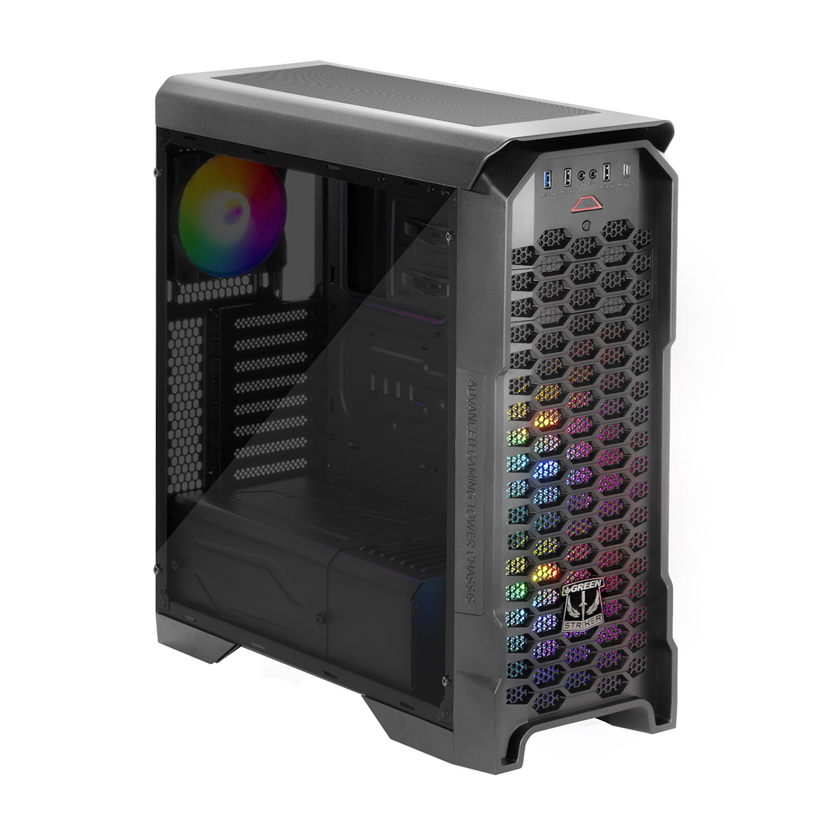 کیس کامپیوتر گیمینگ گرین مدل STRIKER FRGB-small-image