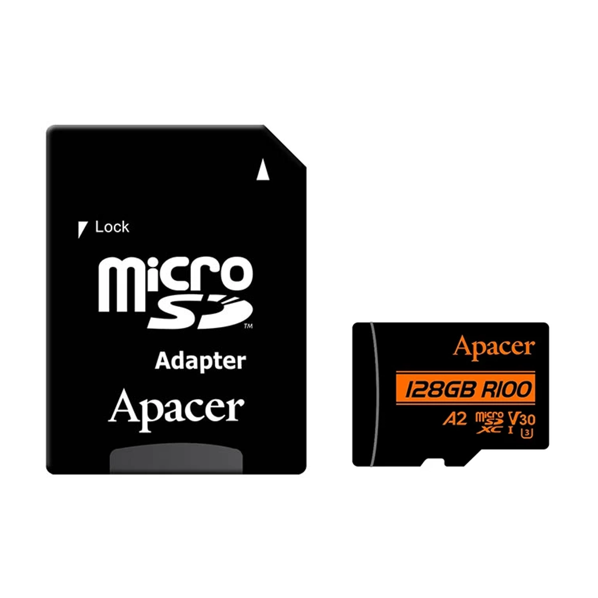 کارت حافظه microSDXC اپیسر مدل Rioo V30 استاندارد UHS-I U3 A2 ظرفیت 128 گیگابایت همراه آداپتور SD