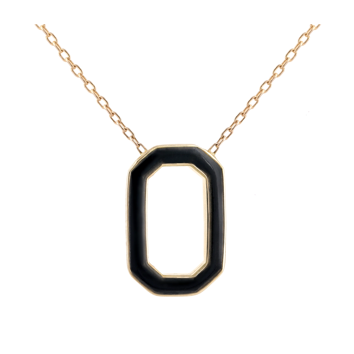 گردنبند طلا زنانه بان گالری مدل اکتان مشکی