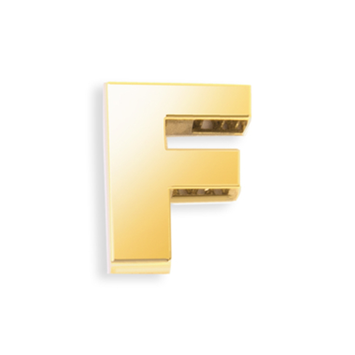 آویز طلا زنانه مدل حرف F کد wa3694