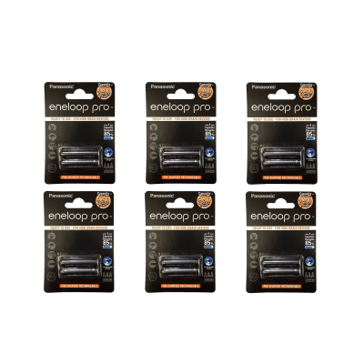 باتری نیم قلمی قابل شارژ پاناسونیک مدل eneloop pro بسته 12 عددی 