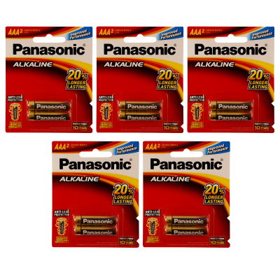 باتری نیم قلمی پاناسونیک مدل LR03T/2B بسته 10 عددی