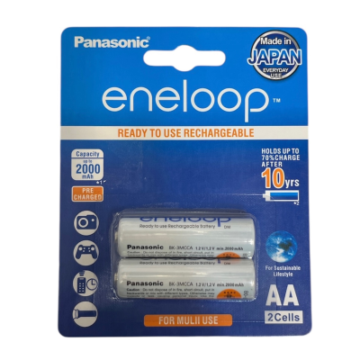 باتری قلمی قابل شارژ پاناسونیک مدل انلوپ بسته دو عددی