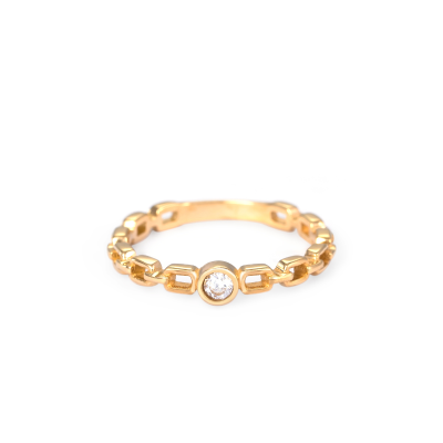 انگشتر طلا 18 عیار زنانه بان گالری مدل تک ژوبین سایز 53 انگشتر طلا 18 عیار زنانه بان گالری مدل تک ژوبین