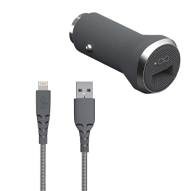 شارژر فندکی فورس مدل FPCACMFIN1.2MG توان ۱۲ وات + کابل لایتنینگ