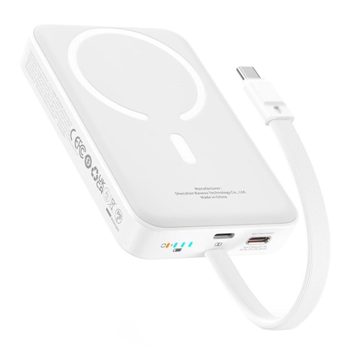 پاوربانک باسئوس مدل Magnetic Mini Wireless ظرفیت 10000 میلی آمپر ساعت توان 30 وات-small-image