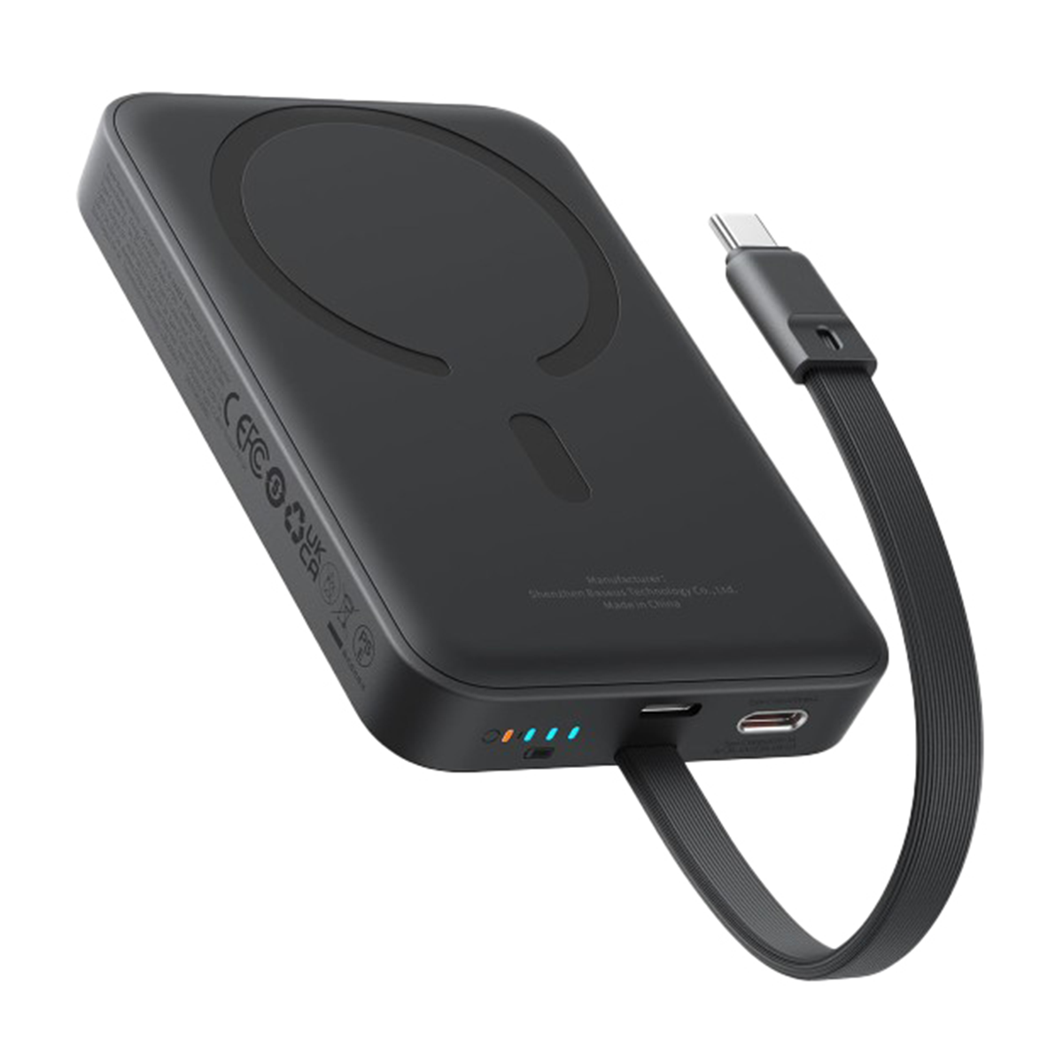 پاوربانک باسئوس مدل Magnetic Mini Wireless P1002210B113ظرفیت 10000 میلی آمپر ساعت توان 30 وات-small-image