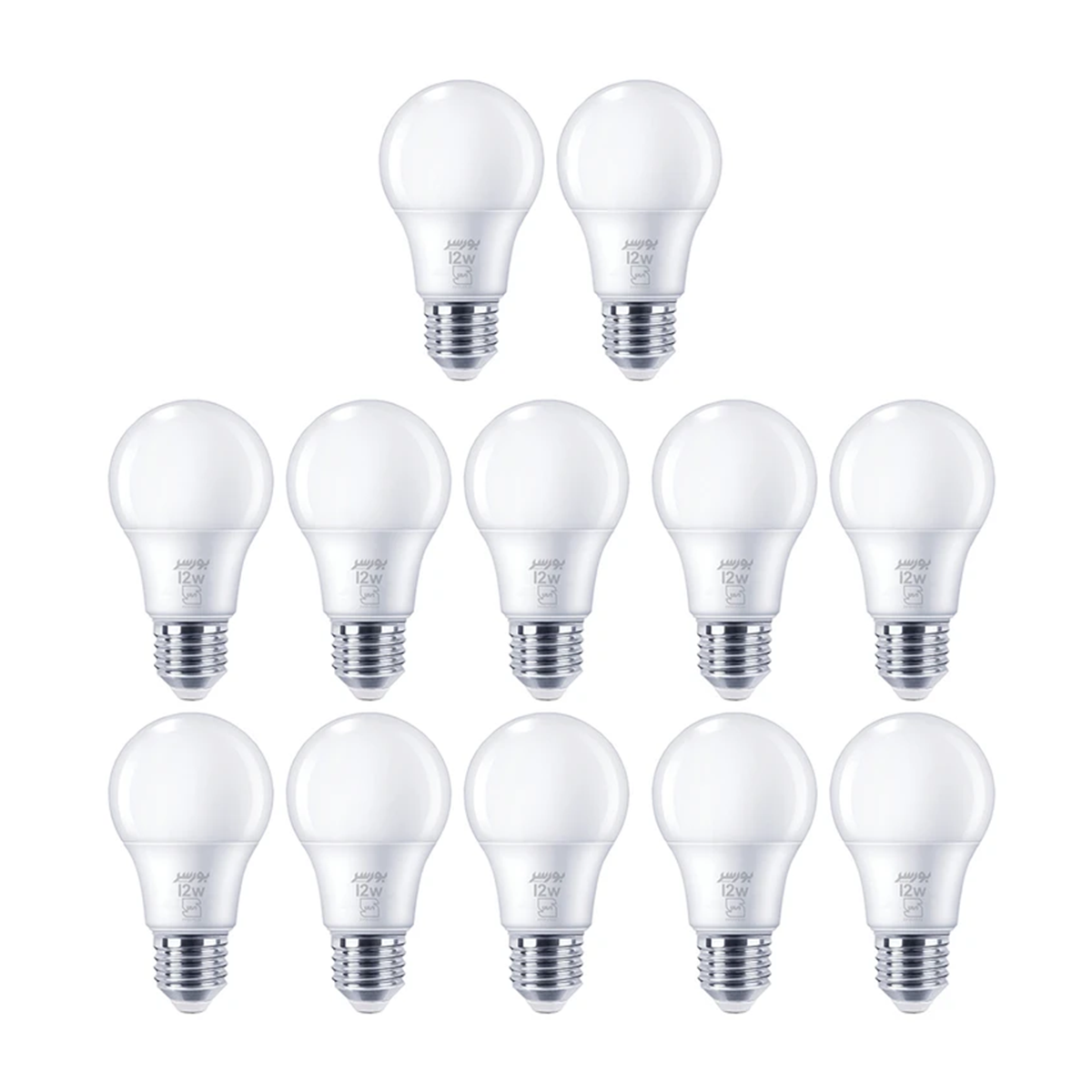 لامپ LED حبابی 12 وات بورسر مدل A65 پایه E27 پک 12 عدد-small-image