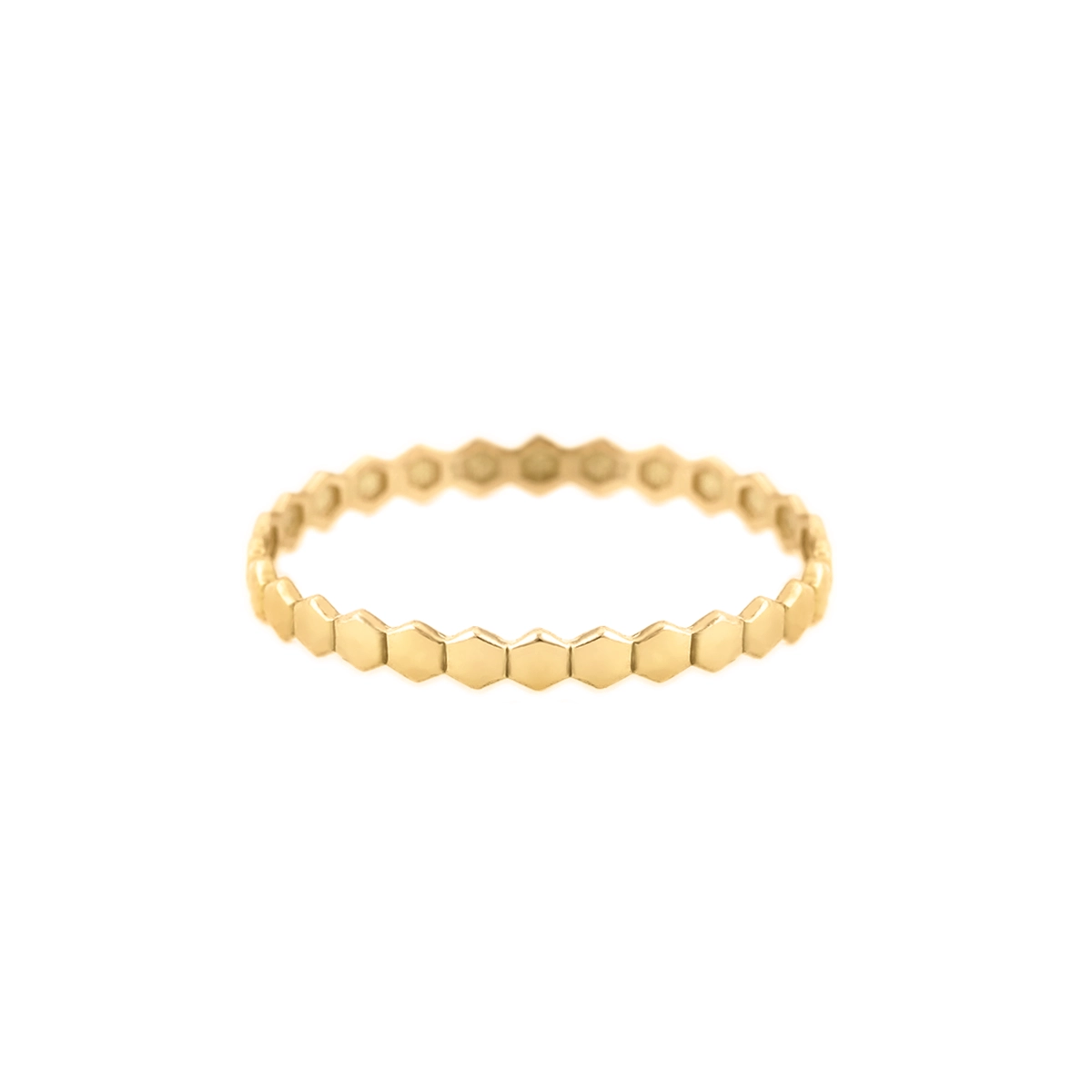 انگشتر طلای زنانه 18 عیار بان گالری مدل کندوی عسل