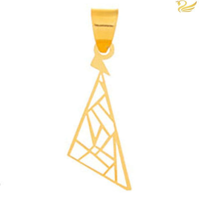 پلاک طلا 18عیار طرح مثلث هندسی