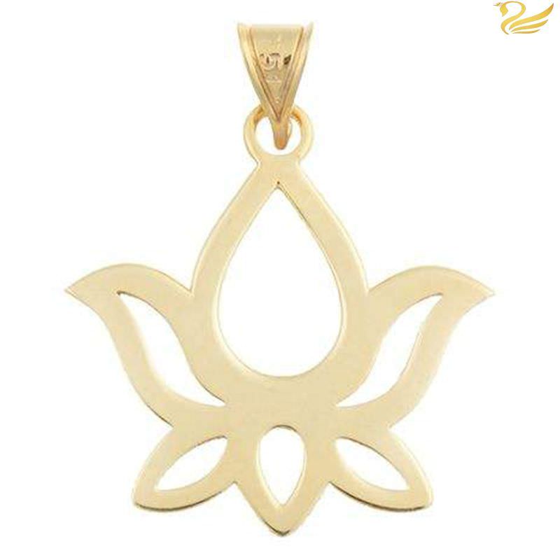 پلاک طلا 18عیار زنانه طرح گل هلندی