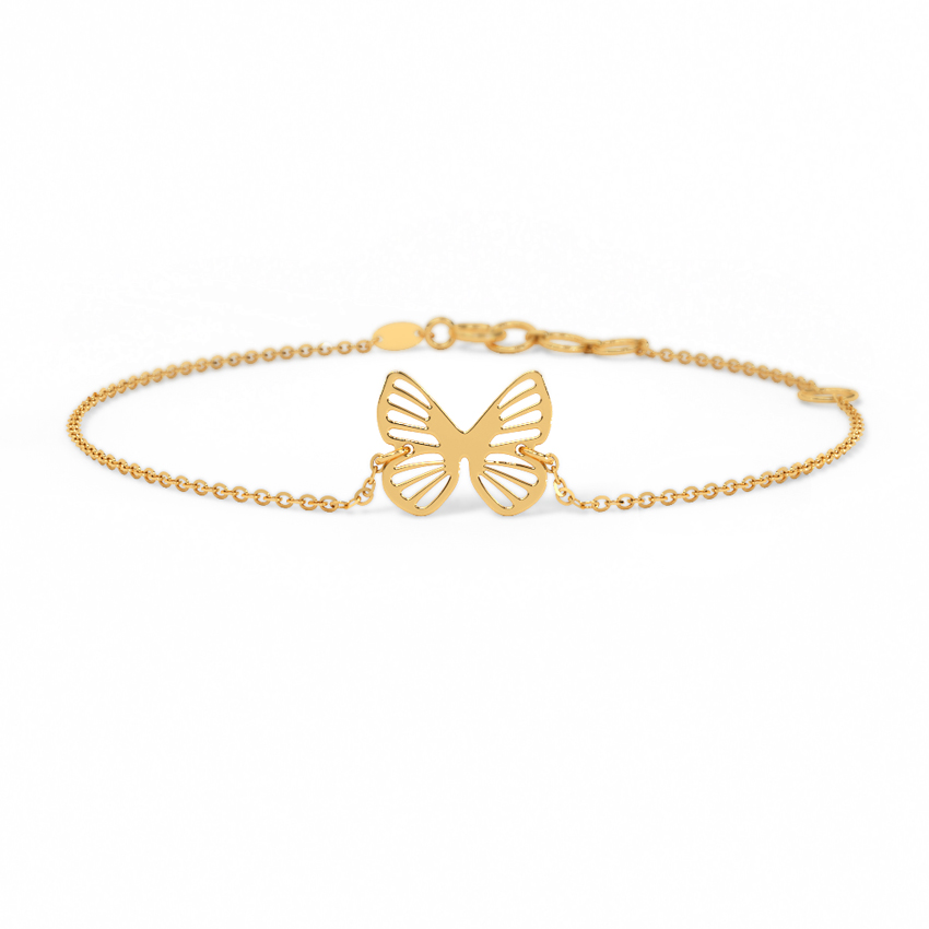دستبند پروانه مینیمال طلا18 عیار