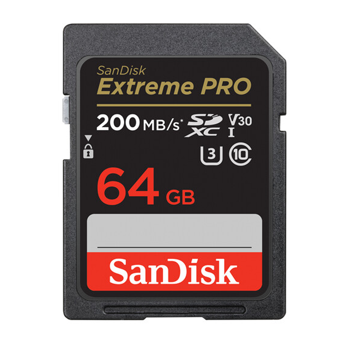 کارت حافظه SDXC سن دیسک مدل Extreme Pro V30 کلاس 10 استاندارد UHS-I U3 سرعت 200mbps ظرفیت 64 گیگابایت