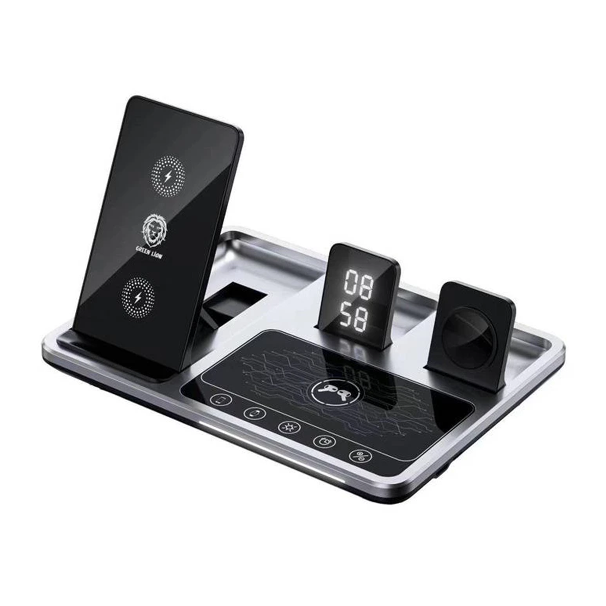 شارژر بی سیم گرین لاین مدل GN4IN1WCSBK توان 15 وات-small-image