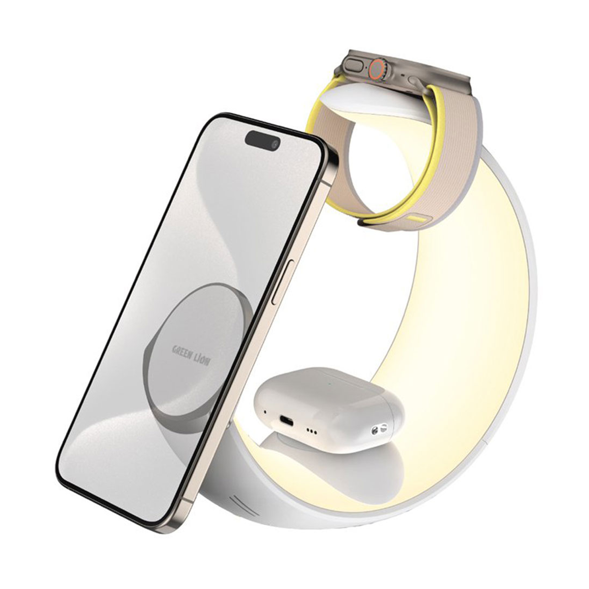 شارژر بی سیم گرین لاین مدل GNMONCHSWH توان 15 وات-small-image