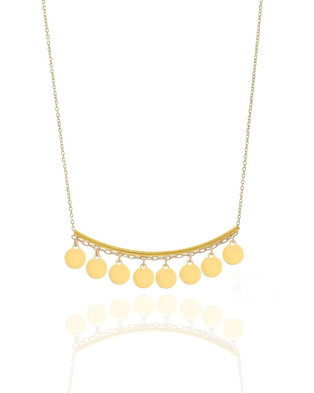 گردنبند طلا 18 عیار اپال گلد مدل آیسو پولکی