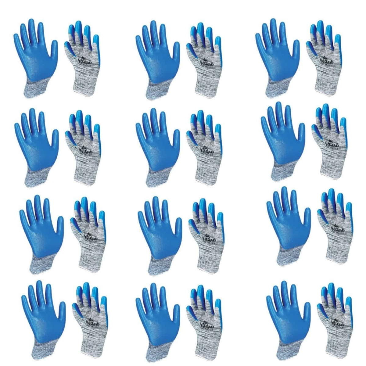 دستکش ایمنی مدل کف مواد لاتکس فیدورا بسته 12 عددی-small-image