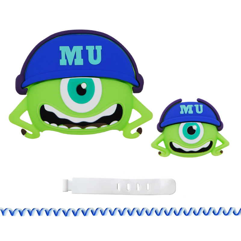 محافظ کابل شارژ وال کیس طرح مایک به همراه محافظ شارژر دیواری مجموعه 4 عددی