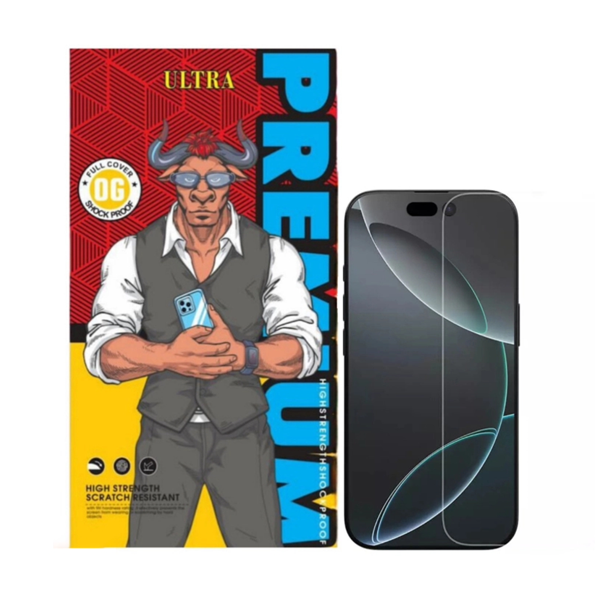 محافظ صفحه نمایش گوشی آیفون iPhone 16 Pro Max اولترا مدل بدون حاشیه Transparent-small-image