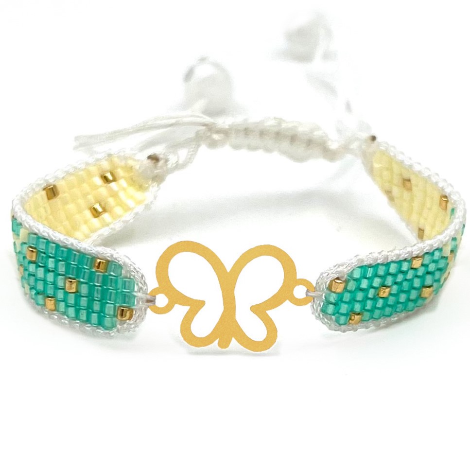 دستنبد طلا زنانه با پلاک طلا میوکی دیانا گالری کد11027