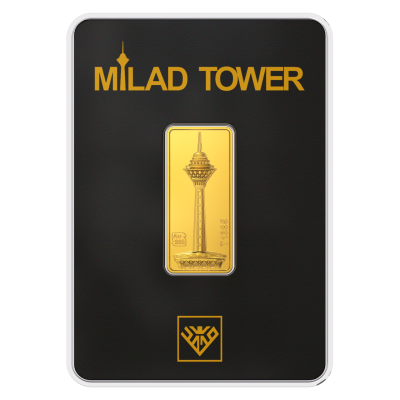 شمش طلا 800 سوت 24 عیار طلای محمد مدل برج میلاد B