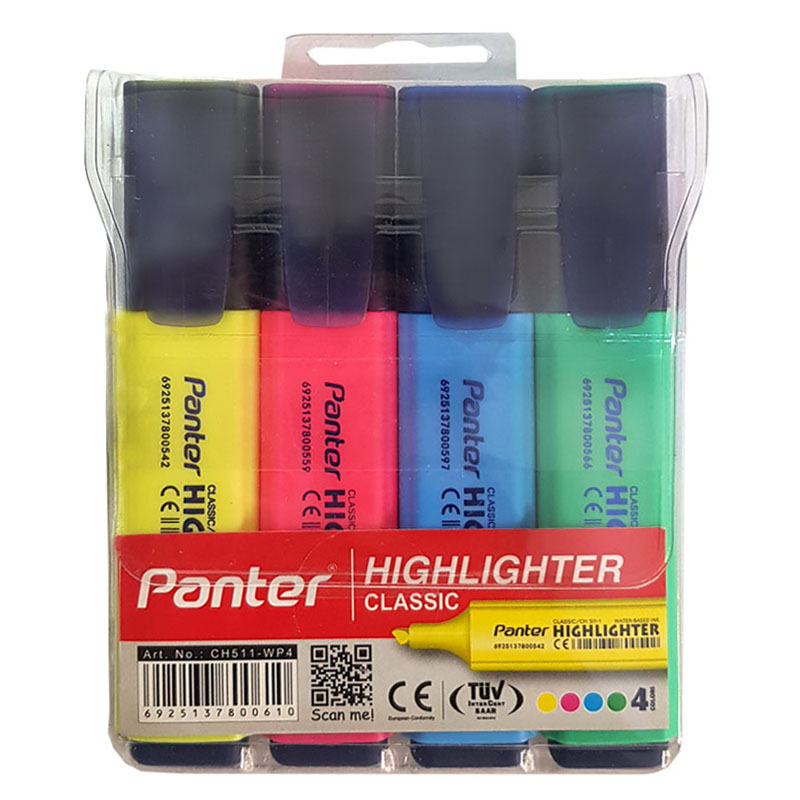 ماژیک علامت گذار 4 رنگ پنتر مدل CH511WP4