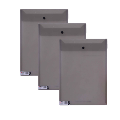 پوشه دکمه دار پاپکو مدل A4-117 بسته 3 عددی