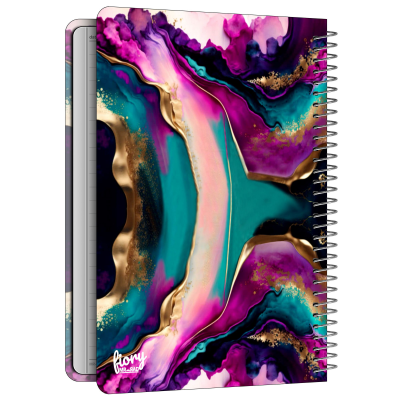 دفتر مشق 100 برگ مستر راد مدل آبرنگی کد fiory 2058