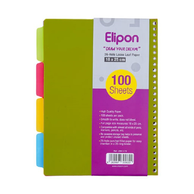 کاغذ کلاسور الیپون کد 2951479 بسته 100 عددی