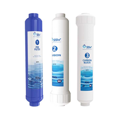 فیلتر دستگاه تصفیه کننده آب اس اس وی مدل inline مجموعه 3 عددی