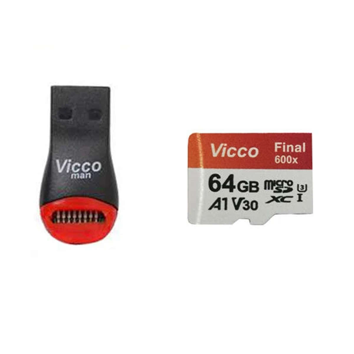کارت حافظه micro SDXC ویکومن مدل 600X Plus کلاس 10 استاندارد UHS-I U3 سرعت 90MBS ظرفیت 64 گیگابایت به همراه کارت خوان کارت حافظه micro SDXC ویکومن مدل 600X Plus کلاس 10 استاندارد UHS-I U3 سرعت 90MBS ظرفیت 64 گیگابایت به همراه کارت خوان