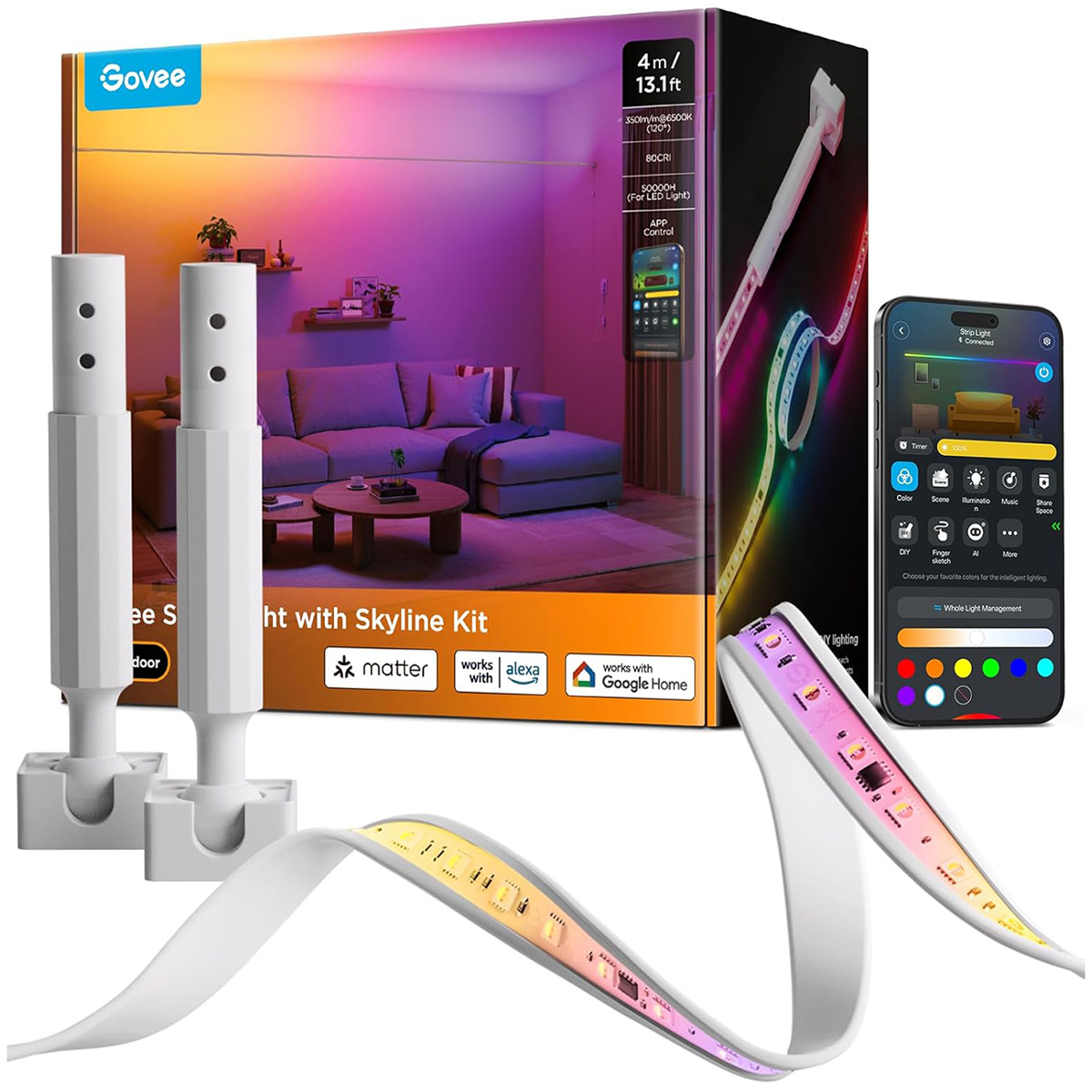 ریسه هوشمند گووی مدل H61B8 طول 4 متر به همراه کیت Skyline