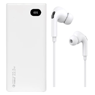 پک پاوربانک هیسکا مدل QI-216PD و هندزفری با سیم HK-729-small-image