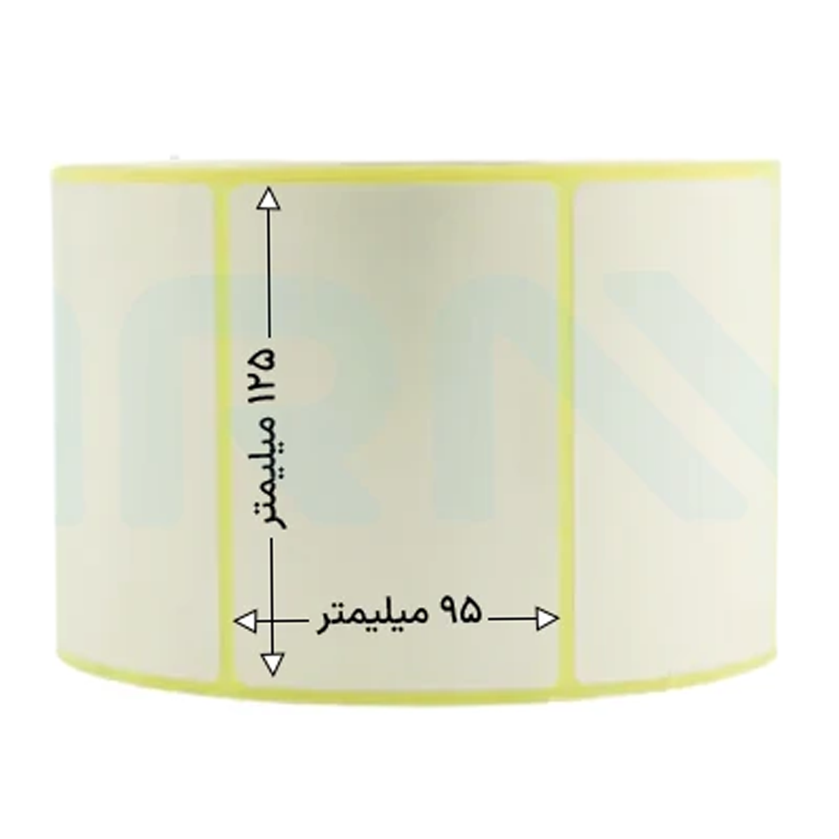 رول 500 تایی لیبل کاغذی تک ردیفه 95x125