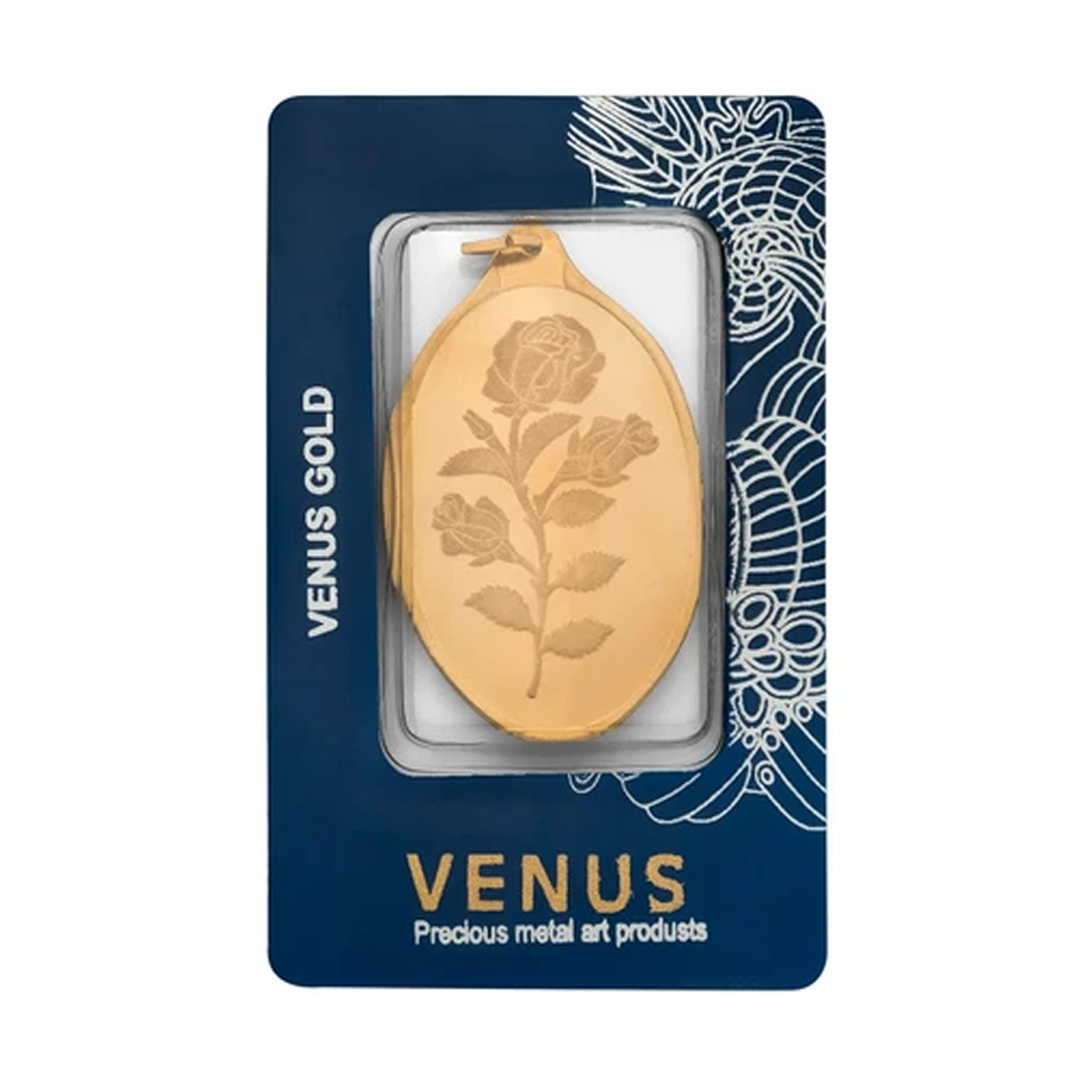 شمش طلا 18 عیار 250 سوت طرح گل رز