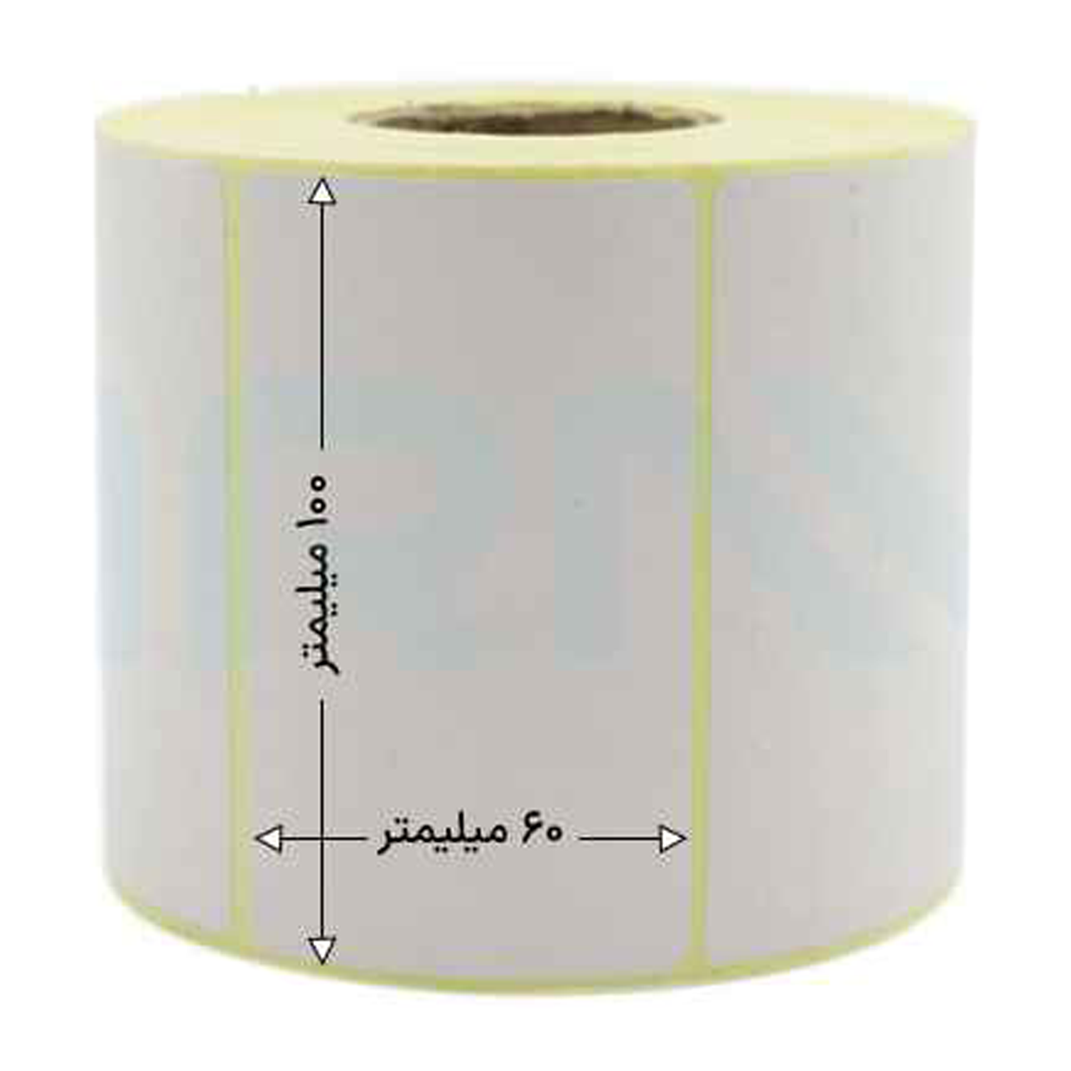 رول 1000 تایی لیبل کاغذی تک ردیفه 100x60-small-image