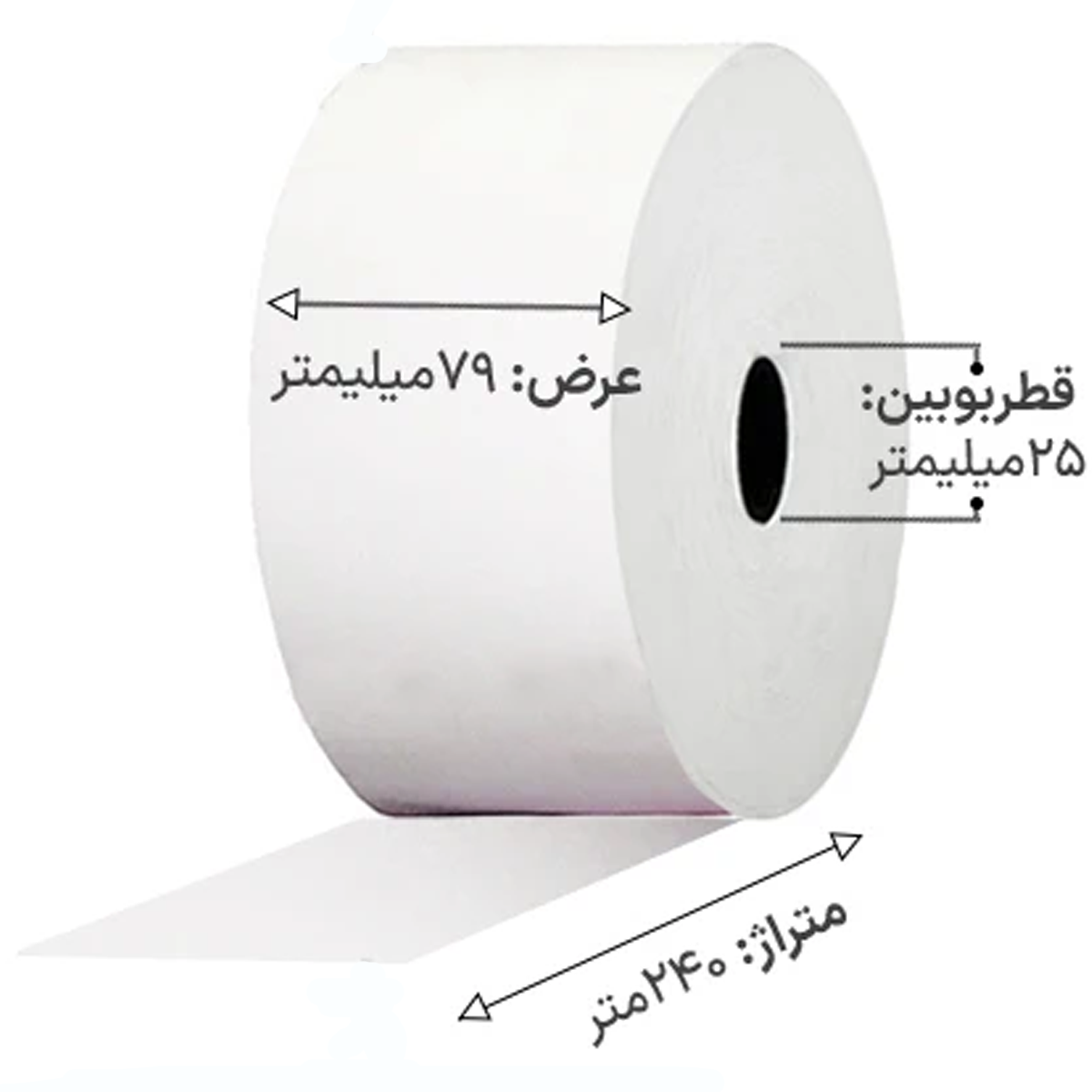 رول کاغذ حرارتی عرض 79 میلی متر طول 240 متر ترمکس GRG-small-image
