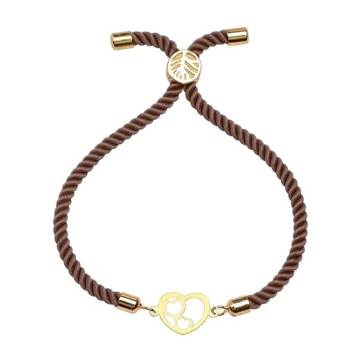 دستبند طلا زنانه شمیم گلد گالری مدل قلب در قلب 611-small-image