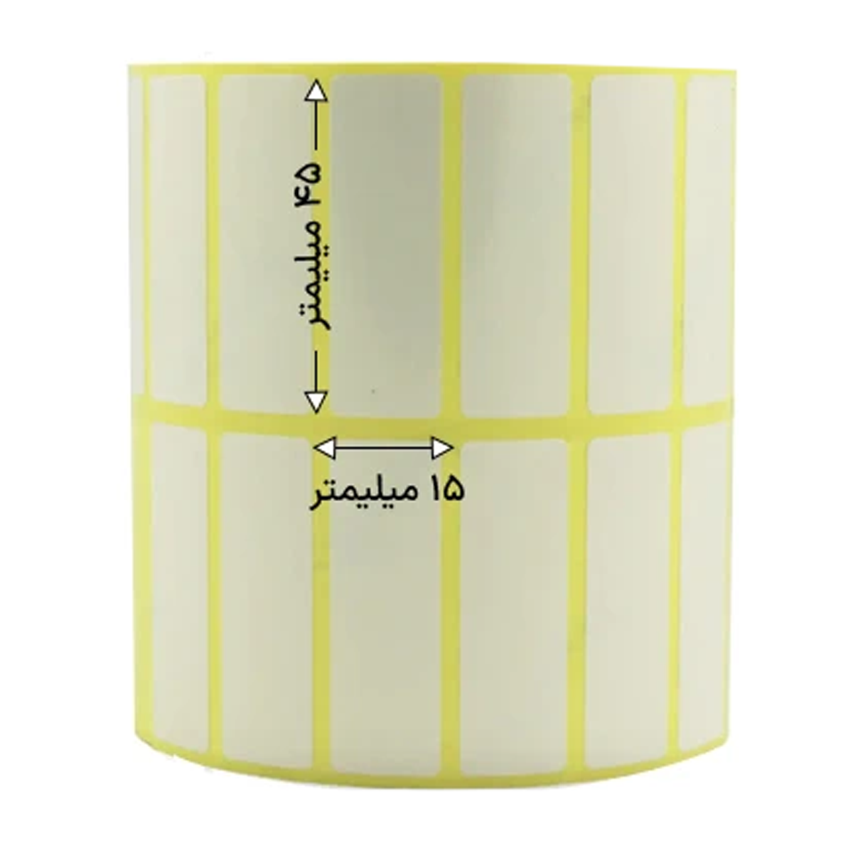 رول 1000 تایی لیبل پی‌ وی‌ سی دو ردیفه 45x15-small-image