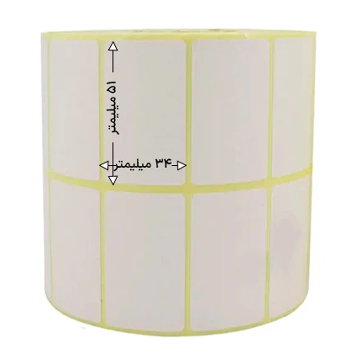 رول 3000 تایی لیبل پی‌ وی‌ سی دو ردیفه 51x34-small-image